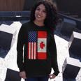 Vintage Usa Canadian Flag Long Sleeve T-Shirt Gifts for Her