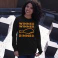 Winner Winner Chicken Dinner Gaming Long Sleeve T-Shirt Gifts for Her