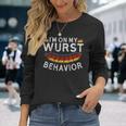 Im On My Wurst Behavior German Oktoberfest Germany Men Women Long Sleeve T-Shirt T-shirt Graphic Print Gifts for Her