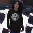 Ying Yang D20 Dungeons And Dragons Tshirt Long Sleeve T-Shirt Gifts for Her