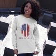4Th Of July Usa Flag Vintage Distressed Independence Day Great Long Sleeve T-Shirt Gifts for Her