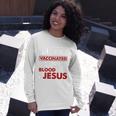Fully Vaccinated By The Blood Of Jesus Lion God Christian 12 Tshirt Long Sleeve T-Shirt Gifts for Her