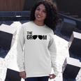 The Groom Bachelor Party Cool Sunglasses White Long Sleeve T-Shirt Gifts for Her