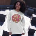 Groovy Mama Hippie Retro Daisy Flower Smile Face Long Sleeve T-Shirt Gifts for Her