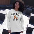 Pro Roe 1973 70S 1970S Rights Vintage Retro Skater Skating Long Sleeve T-Shirt Gifts for Her