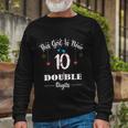 10Th Birthday This Girl Is Now 10 Double Digits V2 Long Sleeve T-Shirt Gifts for Old Men