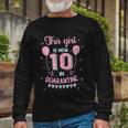 10Th Birthday Girls This Girl Is Now 10 Double Digits Long Sleeve T-Shirt Gifts for Old Men