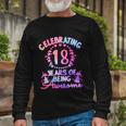 18 Years Of Being Awesome 18 Year Old Birthday Girl Long Sleeve T-Shirt Gifts for Old Men