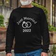 2022 Wedding Ring Matching Couple Just Married Long Sleeve T-Shirt Gifts for Old Men