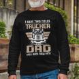 Trucker Trucker And Dad Quote Semi Truck Driver Mechanic Funny _ V3 Unisex Long Sleeve