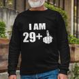 I Am 30 Middle Finger Tshirt Long Sleeve T-Shirt Gifts for Old Men