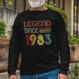 39 Year Old Legend Since 1983 39Th Birthday Retro Long Sleeve T-Shirt Gifts for Old Men