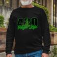 420 High Life Medical Marijuana Weed Long Sleeve T-Shirt Gifts for Old Men