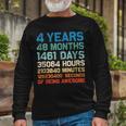 4Th Birthday 4 Years Of Being Awesome Wedding Anniversary V2 Long Sleeve T-Shirt Gifts for Old Men