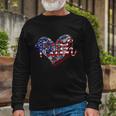 4Th Of July Christian Faith Heart Long Sleeve T-Shirt Gifts for Old Men