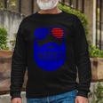 4Th Of July Merica Bearded Glasses Proud American Long Sleeve T-Shirt Gifts for Old Men
