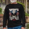 4Th Of July Usa Flag American Patriotic Eagle Long Sleeve T-Shirt Gifts for Old Men