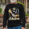 50 & Fabulous 50 Years Old 50Th Birthday Diamond Crown Shoes V2 Long Sleeve T-Shirt Gifts for Old Men