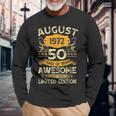 50 Years Old Vintage August 1972 50Th Birthday V2 Men Women Long Sleeve T-Shirt T-shirt Graphic Print Gifts for Old Men 50 Years Old Vintage August 1972 50Th Birthday V2 Men Women Long Sleeve T-Shirt T-shirt Graphic Print Gifts for Old Men