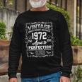 50Th Birthday Vintage 1972 Aged To Perfection Genuine Tshirt Long Sleeve T-Shirt Gifts for Old Men