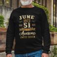 51 Years Awesome Vintage June 1972 51St Birthday Long Sleeve T-Shirt Gifts for Old Men