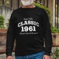 For 60 Year Old Boys Girls Vintage Classic Car 1961 60Th Birthday Gif Long Sleeve T-Shirt Gifts for Old Men