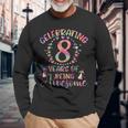 8 Years Of Being Awesome 8 Years Old 8Th Birthday Tie Dye Men Women Long Sleeve T-Shirt T-shirt Graphic Print Gifts for Old Men
