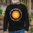 90Th Birthday Retro 90Th Trip Around The Sun What A Ride Long Sleeve T-Shirt Gifts for Old Men