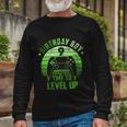 9Th Birthday Boy Time To Level Up 9 Years Old Boys Cool Long Sleeve T-Shirt Gifts for Old Men