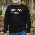 Abruzzo Italian Name Italy Flag Italia Surname Long Sleeve T-Shirt T-Shirt Gifts for Old Men