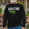 Adult 18Th Birthday Adulting For 18 Years Old Girls Boys Long Sleeve T-Shirt Gifts for Old Men