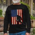 American Flag Gorilla Plus Size 4Th Of July Graphic Plus Size Shirt For Men Wome Long Sleeve T-Shirt Gifts for Old Men