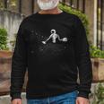 Astronaut Vacuuming Galaxy Stars Long Sleeve T-Shirt Gifts for Old Men