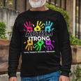 Autism Strong Love Support Educate Advocate Long Sleeve T-Shirt Gifts for Old Men