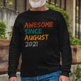 Awesome Since August V19 Long Sleeve T-Shirt Gifts for Old Men