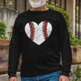 Baseball Heart Fun Mom Dad Softball Wife Long Sleeve T-Shirt T-Shirt Gifts for Old Men