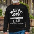 Biker Dad Tshirt Long Sleeve T-Shirt Gifts for Old Men