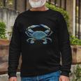 Blue Crab 3D Tshirt Long Sleeve T-Shirt Gifts for Old Men