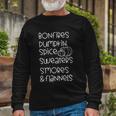 Bonfires Dumdkin Spice Pumpkin Sweaters Smores Flannels Long Sleeve T-Shirt Gifts for Old Men