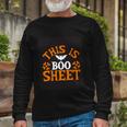 This Is Boo Sheet Dracula Hallloween Quote Long Sleeve T-Shirt Gifts for Old Men