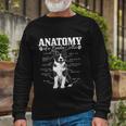 Border Collie Anatomy Cute Dog Border Collie Mom Dad Long Sleeve T-Shirt Gifts for Old Men