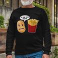 Is That You Bro French Fries Long Sleeve T-Shirt Gifts for Old Men