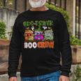 Bus Driver Boo Crew School Bus Driver Life Halloween Long Sleeve T-Shirt Gifts for Old Men