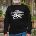 Certified Living Legend Since 1942 Legends Never Die 80Th Birthday Long Sleeve T-Shirt Gifts for Old Men