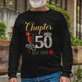Chapter 50 Years Est 1972 50Th Birthday Red Rose Wine Crown Long Sleeve T-Shirt T-Shirt Gifts for Old Men