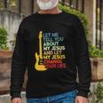 Christian Bible Guitar Player Long Sleeve T-Shirt Gifts for Old Men