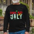 Christmas In July Merry Christmas Summer Santa Long Sleeve T-Shirt Gifts for Old Men