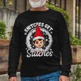 Christmas Snitches Get Stitches Tshirt Long Sleeve T-Shirt Gifts for Old Men