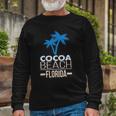 Cocoa Beach Florida Palm Tree Long Sleeve T-Shirt T-Shirt Gifts for Old Men