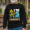 Construction Truck 3Rd Birthday Boy 3 Bulldozer Digger Meaningful Long Sleeve T-Shirt Gifts for Old Men